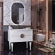 Opadiris Мебель для ванной Ибица 90 с овальным зеркалом белая/золото – фотография-17