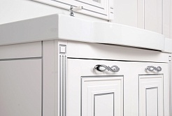 Aquanet Мебель для ванной Паола 90 Домино, белая/патина серебро (186391) – фотография-2