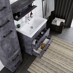 Бриклаер Мебель для ванной Чили 70 цемент – фотография-6