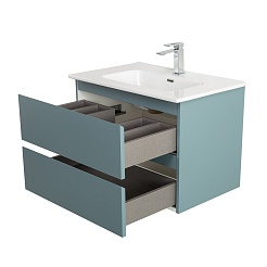 BelBagno Тумба с раковиной Kraft 70 подвесная Голубой матовый – фотография-8