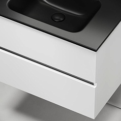 Sancos Тумба с раковиной Urban 70 белый глянец раковина Element 71 CN7007MB – фотография-8