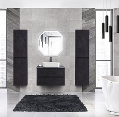 Cezares Тумба с раковиной Molveno-46 80 подвесная nero столешница KEP-80-MNO – фотография-9