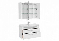 Aquanet Тумба с раковиной Ирвин 105 белая – фотография-4