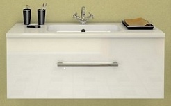 Какса-а Тумба с раковиной Спектр 100 белая – фотография-1