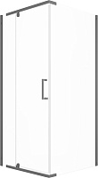 Triton Душевой уголок Терра-Графит 90x90 стекло прозрачное профиль графит