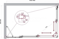 BelBagno Душевой уголок Luce 145/90 LUCE-AH-21-145/90-C-Cr профиль хром стекло прозрачное – фотография-6