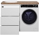 Brevita Мебель для ванной Grafit 120 под стиральную машину белая/махагон – фотография-32