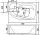BellSan Акриловая ванна Сати 150x96 L с гидромассажем – фотография-8