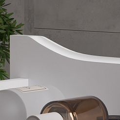 Volna Тумба с раковиной Lake 60.2Y подвесная белая – фотография-7