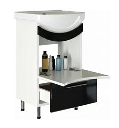 Mixline Тумба под раковину Радуга 50 белая/чёрная – фотография-2