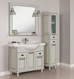 Акватон Зеркало для ванной "Жерона 105" белое золото – фотография-2