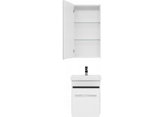 Aquanet Тумба с раковиной Августа 50 Moduo Slim белая – картинка-3