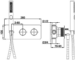 Allen Brau Смеситель для ванны Liberty 5.33009-00 (с внутренней частью, 2 хода) хром – фотография-6