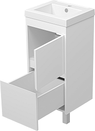 Misty Тумба под раковину Алиса 40 белая – фотография-4