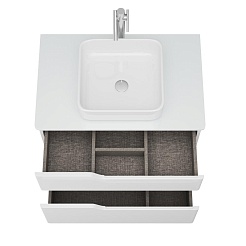 Owl 1975 Тумба с раковиной Hella Cristal 80 белый лак – фотография-2