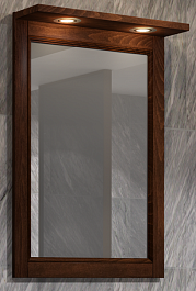Opadiris Зеркало для ванной Клио 56 орех антикварный – фотография-1