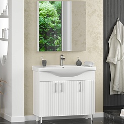 Misty Мебель для ванной Изео 95 белая – фотография-1