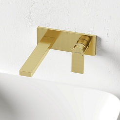 Sancos Смеситель для раковины Studio брашированное золото PVD покрытие SC9017BG – фотография-4