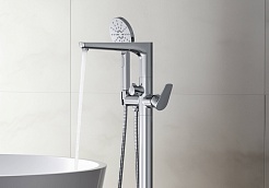 Aquatek Напольный смеситель для ванны с душем Бетта AQ1145CR хром – фотография-5