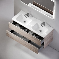 Sancos Тумба с раковиной Urban 120-2 дуб галифакс натуральный раковина Element 121-2 CN7004 – фотография-6