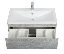 BelBagno Тумба с раковиной Albano 80 подвесная Cemento Verona Grigio – фотография-5