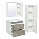 Runo Зеркало-шкаф для ванной Манхэттен 75 серый бетон – картинка-11