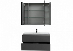 Aquanet Тумба с раковиной Алвита 100 серый антрацит – фотография-5