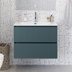 BelBagno Тумба под раковину Uno mini 100 подвесная Голубой матовый – фотография-6