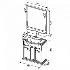Aquanet Мебель для ванной Лагуна 85 – фотография-3