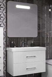 Opadiris Мебель для ванной Арабеско 80 с зеркалом подвесная белая – фотография-1