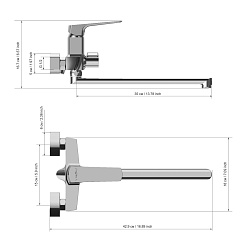 Tokito Смеситель для ванны SENDAL хром TOK-SEN-1015 – фотография-6