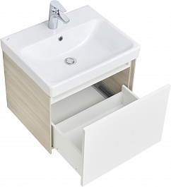 Акватон Мебель для ванной Асти 55 ясень шимо/белая – фотография-4