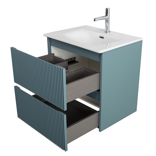 BelBagno Тумба под раковину Uno mini 50 подвесная Голубой матовый – картинка-13