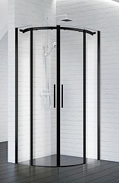 BelBagno Душевой уголок Acqua 90/90 ACQUA-R-2-90-C-NERO стекло прозрачное – фотография-1