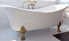 Фэма Ванна из литьевого мрамора Габриэлла, опоры бронза