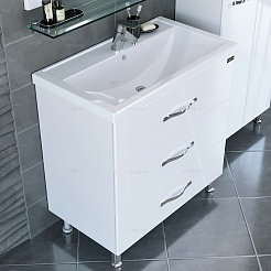 СанТа Мебель для ванной Виктория 80 NEW напольная – фотография-4