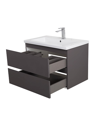 BelBagno Тумба под раковину Kraft 75 подвесная Темно-Серый матовый – фотография-8