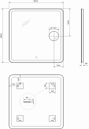 BelBagno Зеркало SPC-MAR-800-800-LED-TCH-LNZ – фотография-6