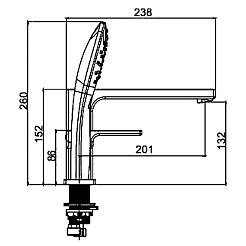 Gappo Смеситель для вынны G17-6 G1117-6 черный – фотография-3