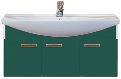 Misty Тумба для умывальника Джулия 105 подвесная зеленая – фотография-1