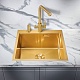 Milacio Мойка кухонная Denia 51 Steel золото брашированное – картинка-11