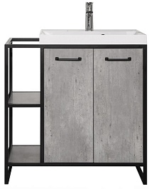 Style Line Тумба с раковиной Лофт Classic 60/80 R бетон – фотография-1