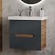 Onika Тумба под раковину Айленд 50 подвесная графит/дуб крафт – картинка-10