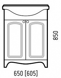 Corozo Мебель для ванной Классика 65 угловая – фотография-2