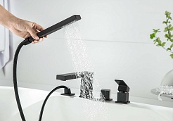 Aquatek Смеситель на борт ванны Либра AQ1648MB матовый черный – фотография-4