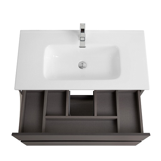 BelBagno Тумба под раковину Kraft 80 подвесная Темно-Серый матовый – фотография-8