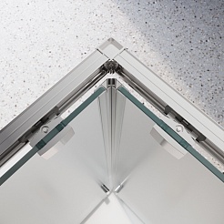 BelBagno Душевой уголок Luce 120/80 LUCE-AH-21-120/80-P-Cr профиль хром стекло рифленое – фотография-2