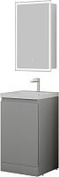Style Line Мебель для ванной Батлер 50 серая Люкс антискрейтч Plus