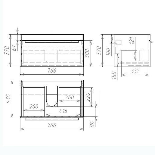 Owl 1975 Мебель для ванной Vind 80 – фотография-10