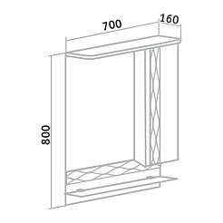 Runo Мебель для ванной Вега 70 – фотография-4
